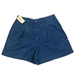 NWT Vtg 90s Levi’s Dockers Denim Pleated High Rise Mom Shorts Plus 26W Deadstock